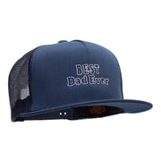 Best Dad Ever Embroidered 5 Panel Mesh Snapback Made in USA