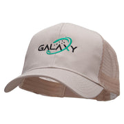 Galaxy Stars Embroidered Solid Cotton Prostyle Twill Mesh Cap - Khaki OSFM