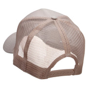 Galaxy Stars Embroidered Solid Cotton Prostyle Twill Mesh Cap - Khaki OSFM