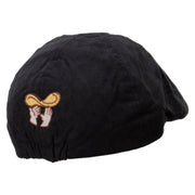 Pizza Throwing Suede Duck Bill Ivy Hat - Black OSFM