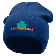 Pinch Proof Embroidered 8 Inch Short Beanie Made in USA - Royal-Blue OSFM