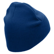 Pinch Proof Embroidered 8 Inch Short Beanie Made in USA - Royal-Blue OSFM