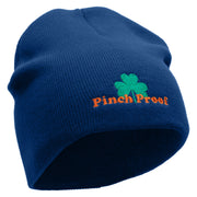 Pinch Proof Embroidered 8 Inch Short Beanie Made in USA - Royal-Blue OSFM