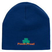 Pinch Proof Embroidered 8 Inch Short Beanie Made in USA - Royal-Blue OSFM