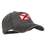 Alabama State Flag Embroidered Washed Cap