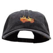 Safari Car Embroidered Pigment Dyed Wash Cap