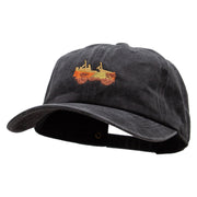 Safari Car Embroidered Pigment Dyed Wash Cap