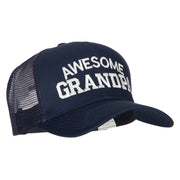 Awesome Grandpa Embroidered Solid Cotton Mesh Pro Cap