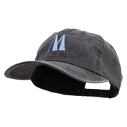 Artistic Letter M Cotton Twill Premium Pigment Dyed Cap - Black OSFM