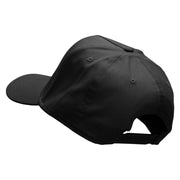 Eagle Flag Embroidered Solid Cotton Twill 5 Panel Prostyle Snap Cap - Black OSFM