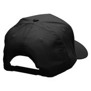 Eagle Flag Embroidered Solid Cotton Twill 5 Panel Prostyle Snap Cap - Black OSFM