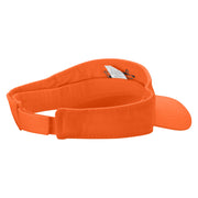 Private Jet Embroidered Brushed Sports Visor - Orange OSFM