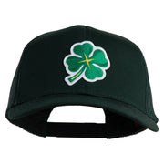 Four Leaf Clover Patched Solid Cotton Twill Mesh Prostyle Cap - Dark-Green OSFM
