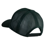 Four Leaf Clover Patched Solid Cotton Twill Mesh Prostyle Cap - Dark-Green OSFM