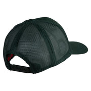 Four Leaf Clover Patched Solid Cotton Twill Mesh Prostyle Cap - Dark-Green OSFM