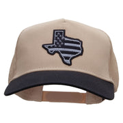 Grey Texas State Two Tone Cotton Twill 5 panel Mesh Back Cap