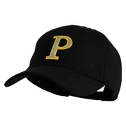 Greek Alphabet RHO Patched Unstructured Cotton Twill Washed Cap - Black OSFM