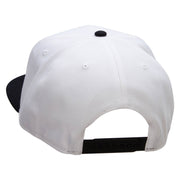 Chinese Character Happiness Patched Wool Blend Pro Style 2 Tone Snapback - Black-White OSFM