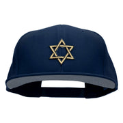 Gold Star of David Patched Wool Blend Pro Style Snapback