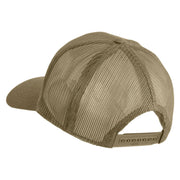 Four Leaf Clover Patched Solid Cotton Twill Mesh Prostyle Cap - Khaki OSFM
