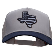 Grey Texas State Two Tone Cotton Twill 5 panel Mesh Back Cap