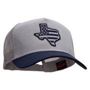 Grey Texas State Two Tone Cotton Twill 5 panel Mesh Back Cap