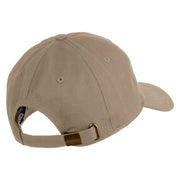 Greek Alphabet RHO Patched Unstructured Cotton Twill Washed Cap - Khaki OSFM