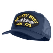 USS Key West Submarine SSN 722 Patched Solid Cotton Twill Mesh Prostyle Cap - Navy OSFM