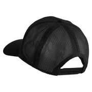 Four Leaf Clover Patched Solid Cotton Twill Mesh Prostyle Cap - Black OSFM