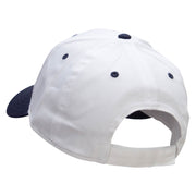 Smiling Bumble Bee Insect Patched Two Tone Cotton Twill Low Profile Strap Cap - Navy-White OSFM