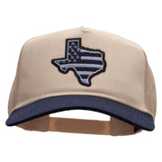 Grey Texas State Two Tone Cotton Twill 5 panel Mesh Back Cap