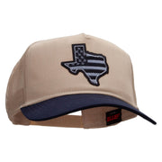 Grey Texas State Two Tone Cotton Twill 5 panel Mesh Back Cap