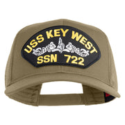 USS Key West Submarine SSN 722 Patched Solid Cotton Twill Mesh Prostyle Cap - Khaki OSFM