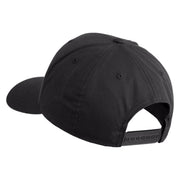 Papa Bear White Patched Retro Cotton Blend Snapback Cap - Charcoal OSFM