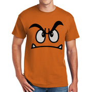 Koomba Face Graphic Design Men's Big Size Cotton Polyester DryBlend T-Shirt - Texas-Orange S