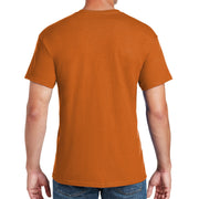 Koomba Face Graphic Design Men's Big Size Cotton Polyester DryBlend T-Shirt - Texas-Orange S