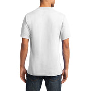 Sunny And Waves Graphic Design Men's Big Size Port & Company Core Cotton V-Neck T-Shirt - White XS