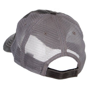 Oktoberfest Skull in Beer Cup Heat Transfer Low Profile Special Cotton Mesh Cap - Black OSFM