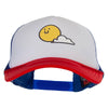 Sunny Smile with Cloud Heat Transfer Foam Panel Mesh Snapback