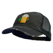 Lucky Irish Beer Heat Transfer Low Profile Special Cotton Mesh Cap