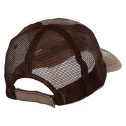 Oktoberfest Skull in Beer Cup Heat Transfer Low Profile Special Cotton Mesh Cap - Khaki-Brown OSFM