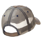 Oktoberfest Skull in Beer Cup Heat Transfer Low Profile Special Cotton Mesh Cap - Khaki OSFM