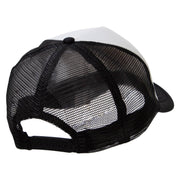 Sunny Smile with Cloud Heat Transfer Foam Panel Mesh Snapback