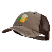 Lucky Irish Beer Heat Transfer Low Profile Special Cotton Mesh Cap