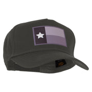 Texas Flag Variation Heat Transfer Solid Cotton Twill 5 Panel Prostyle Snap Cap