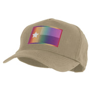 Texas Flag Variation Heat Transfer Solid Cotton Twill 5 Panel Prostyle Snap Cap