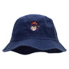 Iconic Shot Embroidered Bucket Hat - Navy OSFM