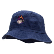 Iconic Shot Embroidered Bucket Hat - Navy OSFM