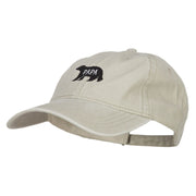 Papa Bear Embroidered Washed Cap