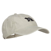 Papa Bear Embroidered Washed Cap